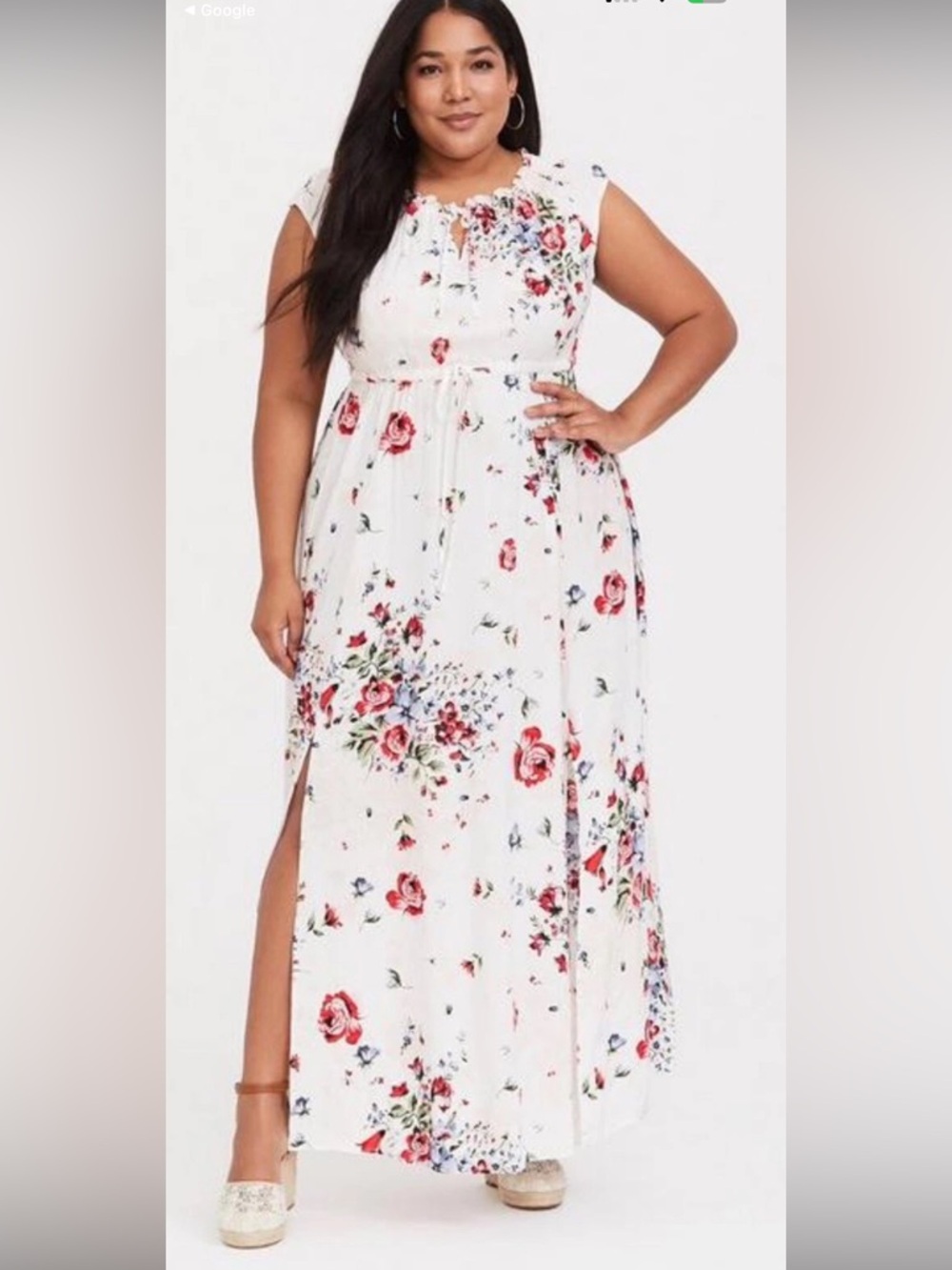 Womens Torrid Maxi Challis Tie-Front Dress